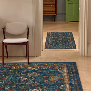 Midnight Paisley Eco-Washable Rug Runner