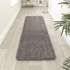 My Rug Mocha Fleck- a washable rug with white and light brown flecks.