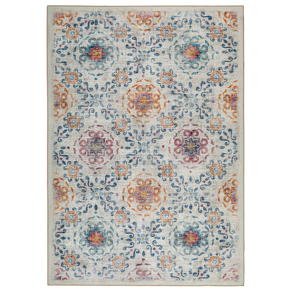 Hug Rug Modern Damask Washable Rug
