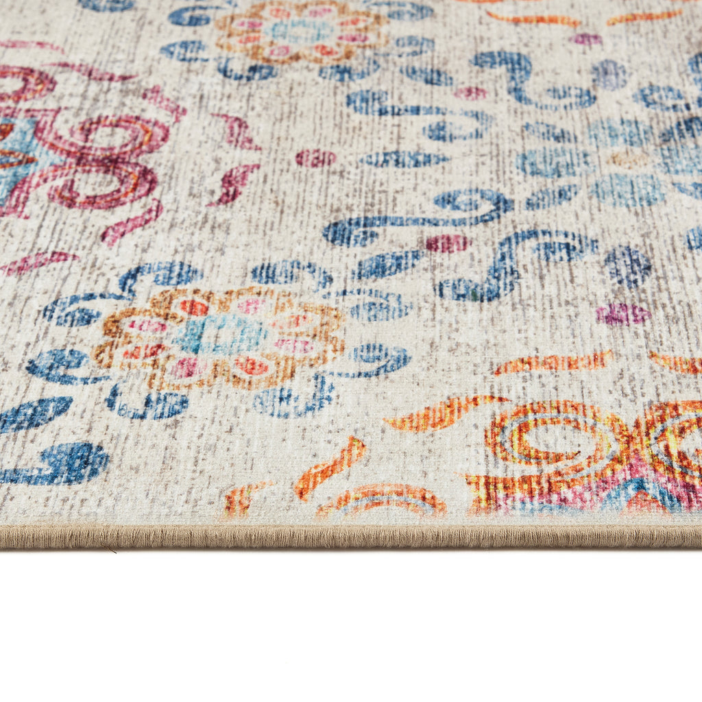 Hug Rug Modern Damask Washable Rug Texture Close Up