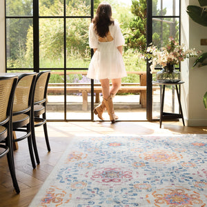 Hug Rug Modern Damask Washable Area Rug