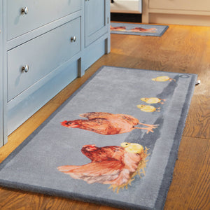 Mother Hens Blue Washable Doormat 2