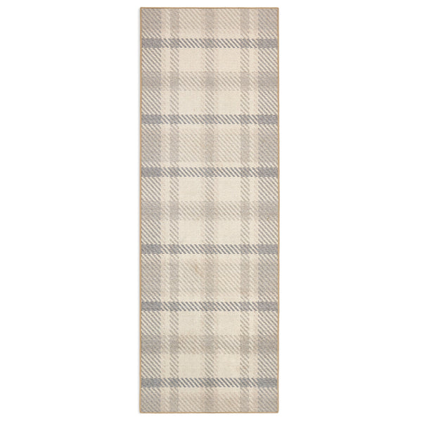 Isla Plaid Neutral Eco-Washable Runner 9