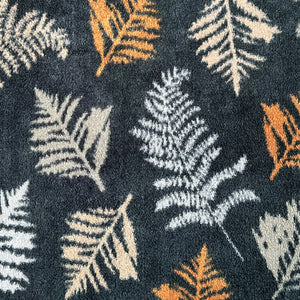 Nature 14 Leaves Navy Washable Doormat 3