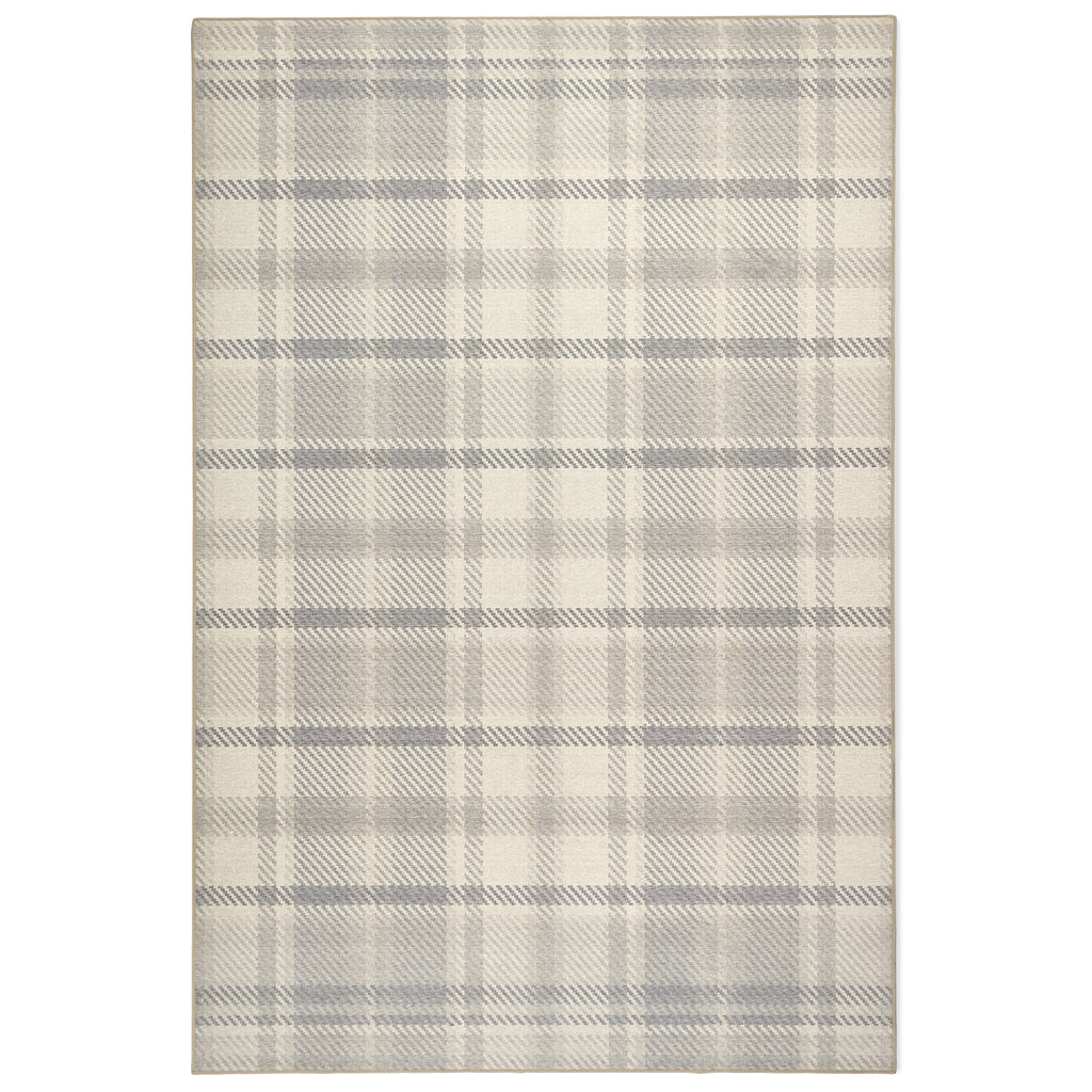 Hug Rug Neutral Isla Plaid Washable Rug