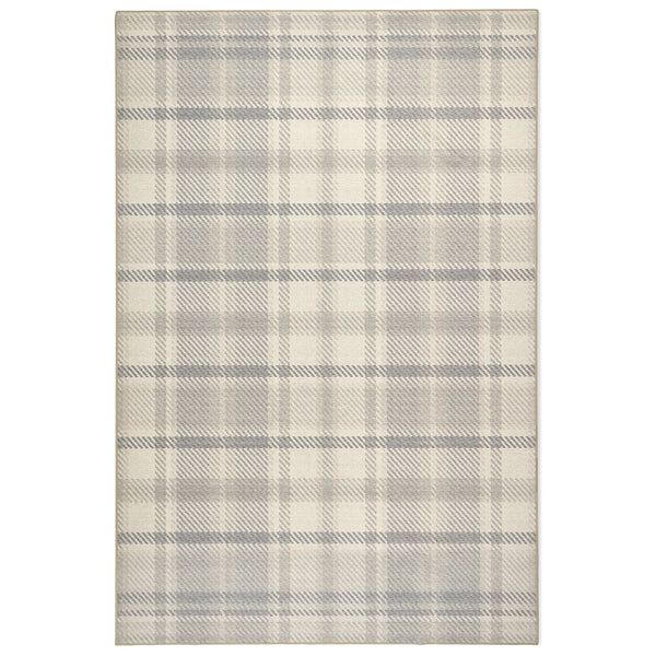 Hug Rug Neutral Isla Plaid Washable Rug