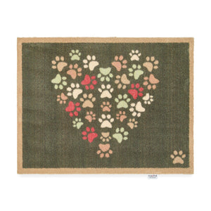 Hug Rug Green Paws For Love Washable Doormat