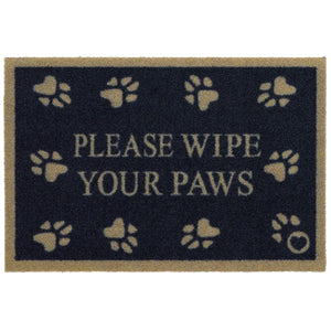 Pet 10 Outdoor Doormat- 100% recycled nylon outdoor doormat featuring graphic font and paw prints.
