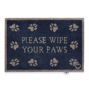 Overhead image of a navy Pet 10 washable doormat from Hug Rug