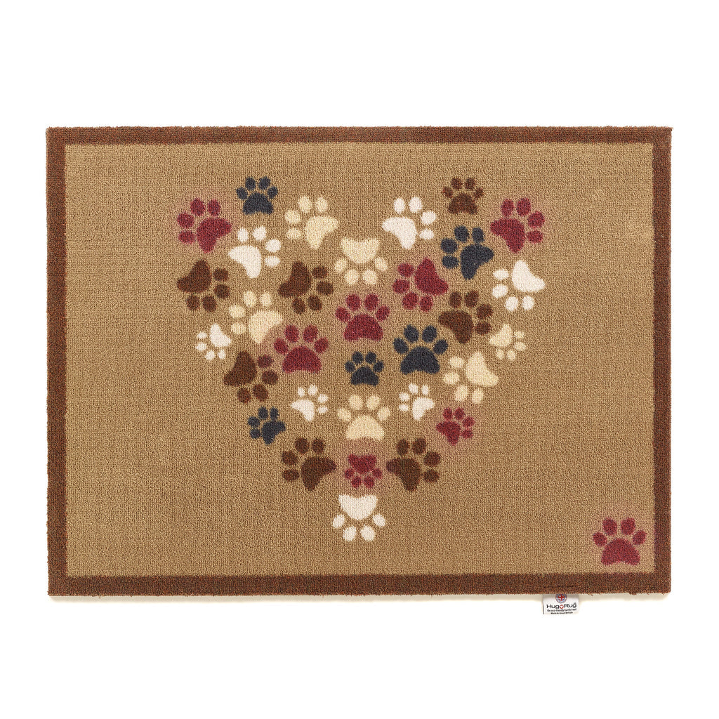 Overhead image of a brown Pet 45 washable doormat from Hug Rug