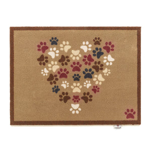 Overhead image of a brown Pet 45 washable doormat from Hug Rug