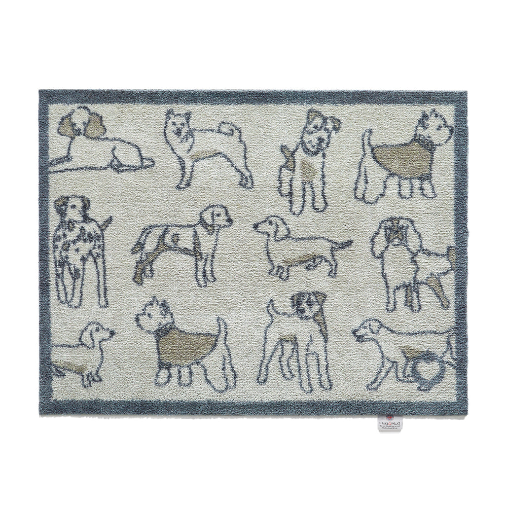 Overhead image of a grey Pet 70 washable doormat from Hug Rug