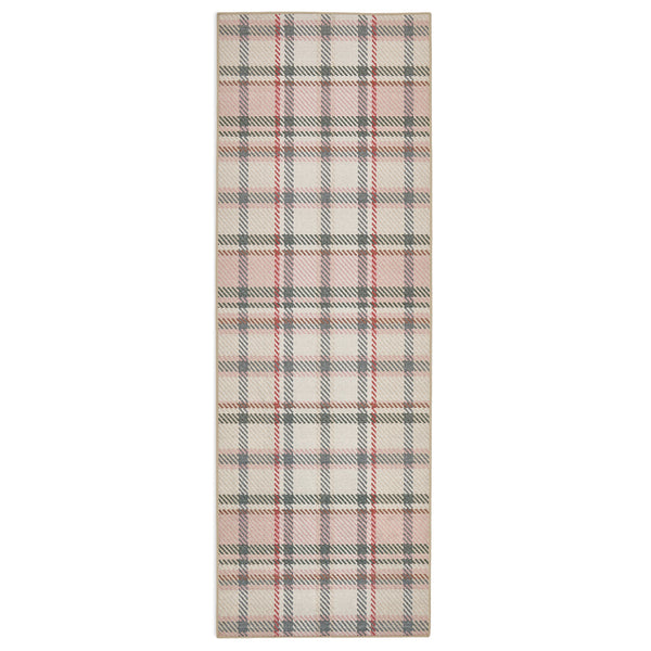 Isla Plaid Pink Eco-Washable Runner 6