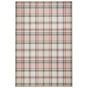 Hug Rug Pink Isla Plaid Washable Rug