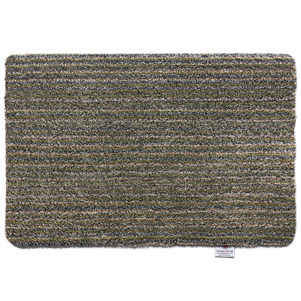 Candy Sage Green Striped Doormat 1