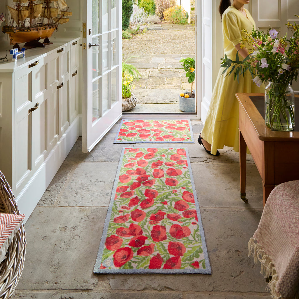 Poppies Galore Washable Doormat