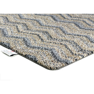 Ribbon Grey Zig Zag Washable Doormat 3