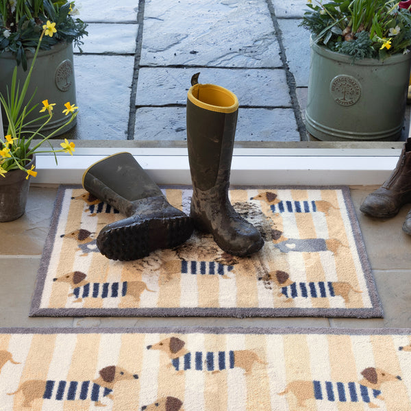 Sausage Dog Chic Washable Doormat