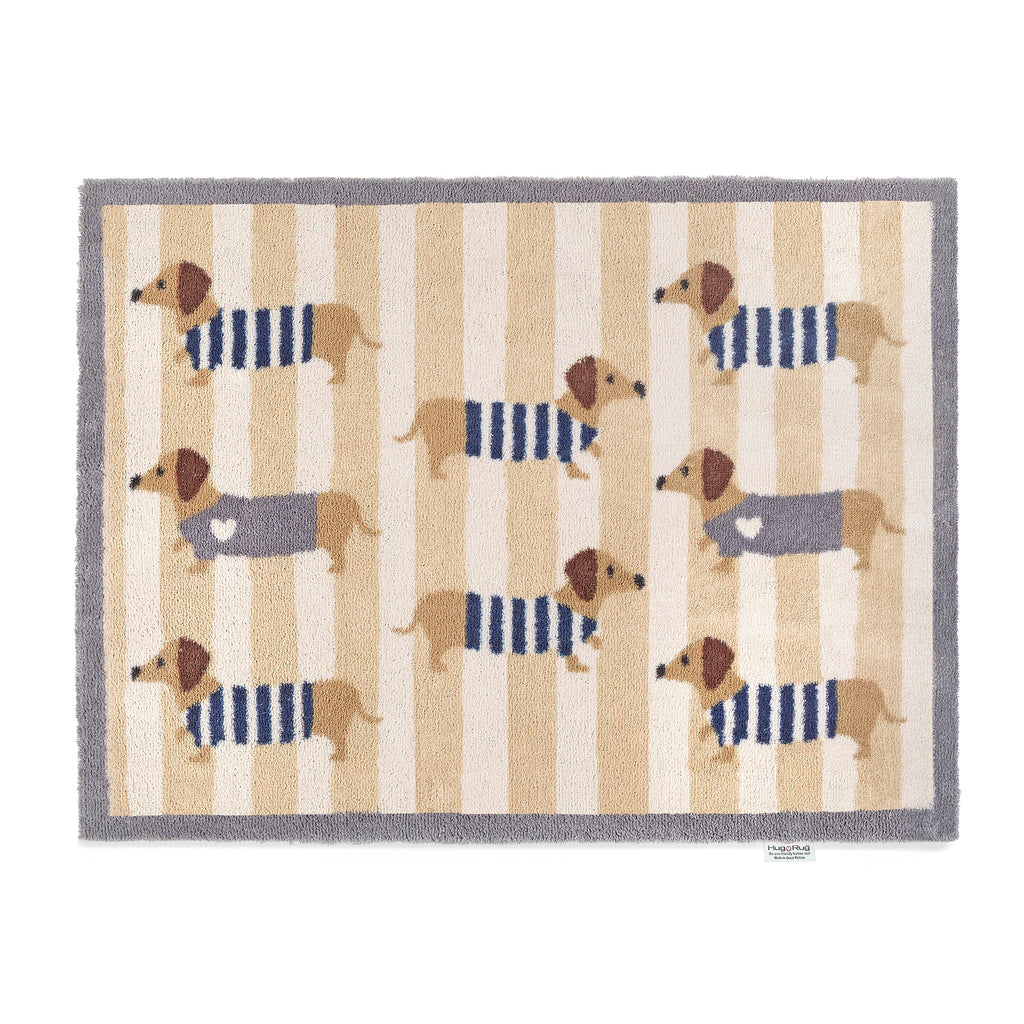 Hug Rug Beige Sausage Chic Washable Doormat