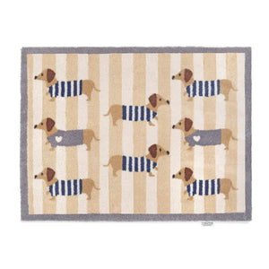 Hug Rug Beige Sausage Chic Washable Doormat