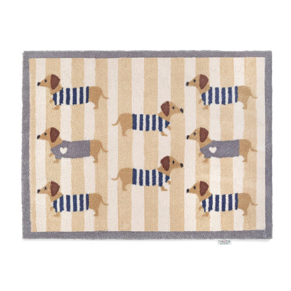 Hug Rug Beige Sausage Chic Washable Doormat