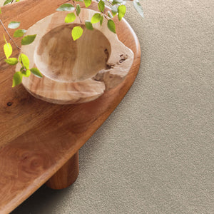 Sense Beige Washable Rug Runner- a 100% recycled polyester rug runner in a solid beige colour.