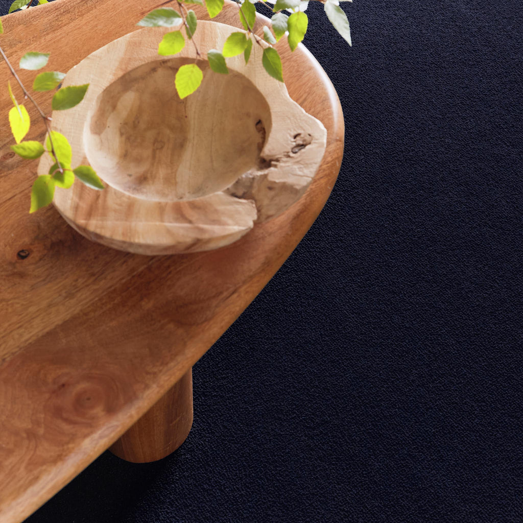 Sense Washable Rug in French Navy Blue- a 100% recycled polyester rug.