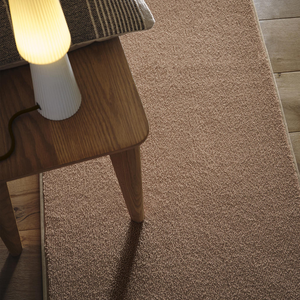 Sense Stone Washable Runner- a 100% recycled cotton runner in a solid light brown colour.