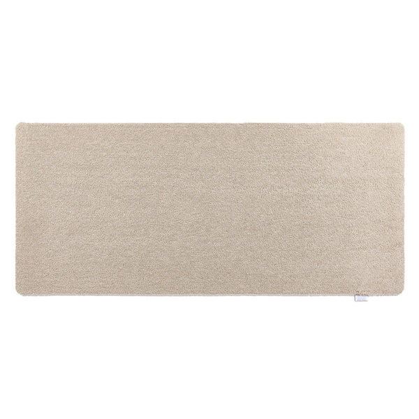 Sense Beige Washable Runner- a 100% recycled polyester runner in a light brown.