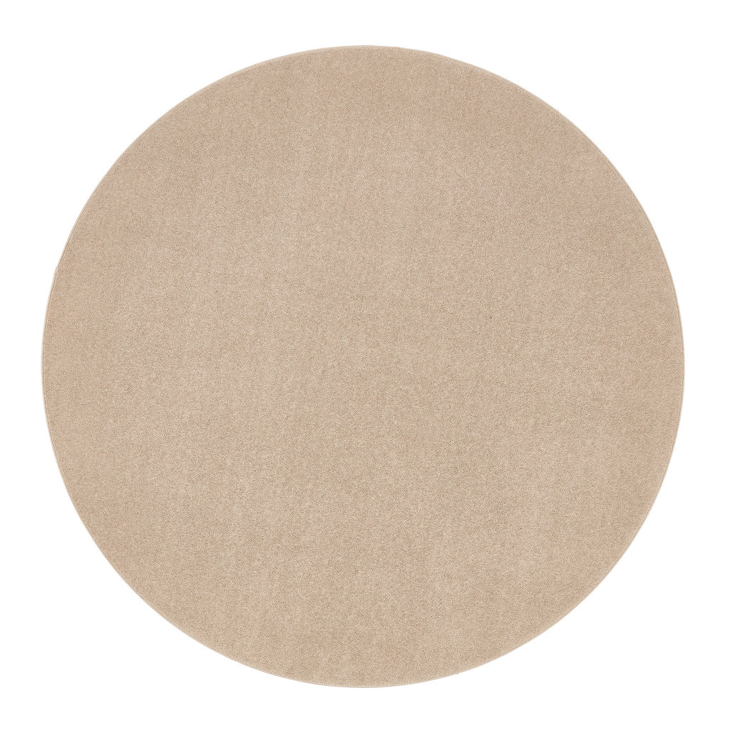 Sense washable rug in beige- a 100% recycled polyester rug.