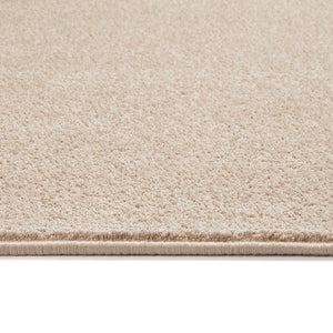 Sense Beige Washable Rug Runner- a 100% recycled polyester rug runner in a solid beige colour.