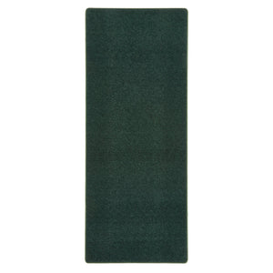 Sense Forest Green Washable Rug Runner- a 100% recycled polyester rug runner in a solid green colour.