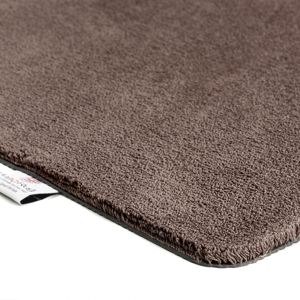 Sense Mink Washable Runner- 100% recycled polyester runner in a solid warm brown tone.