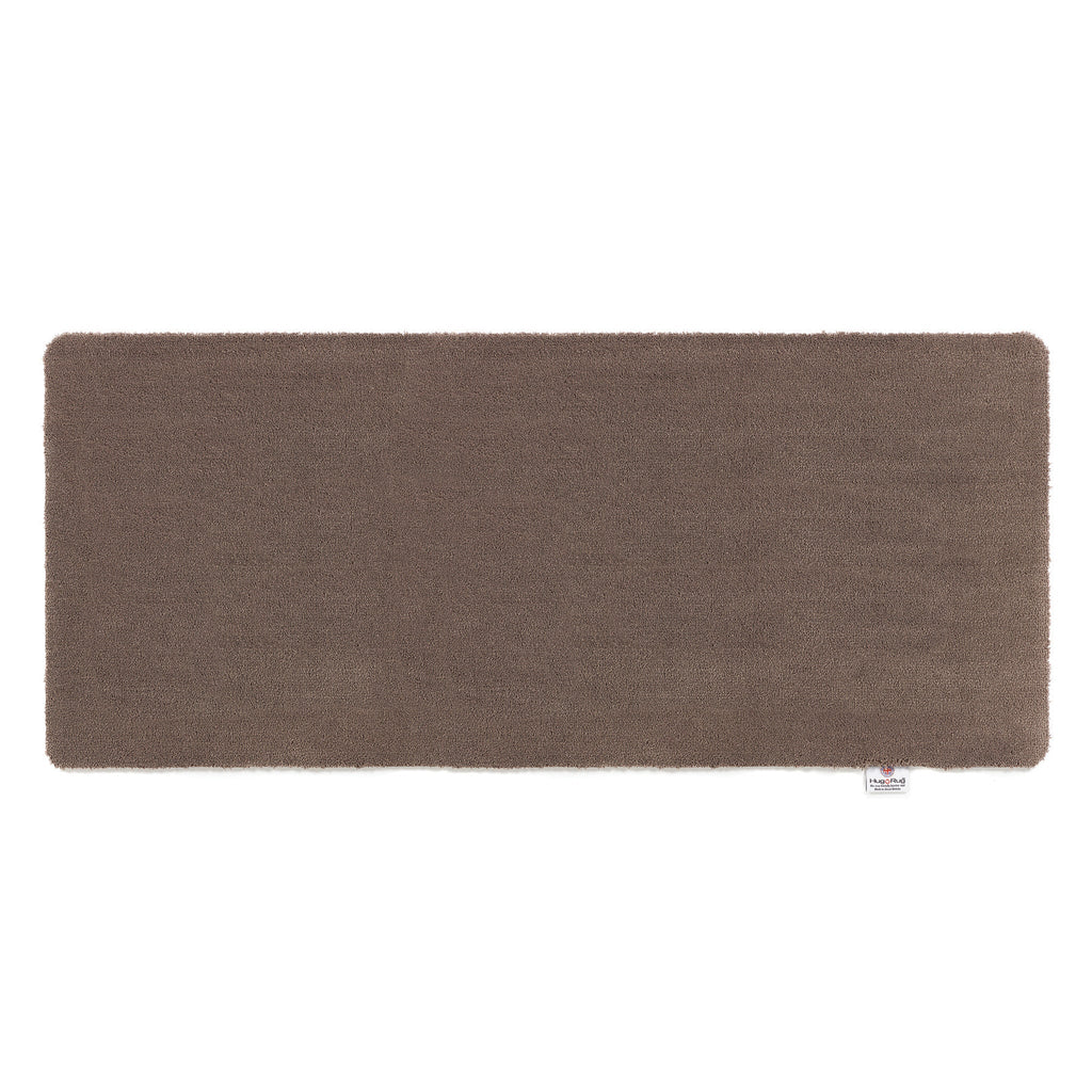 Sense Mink Washable Runner- 100% recycled polyester runner in a solid warm brown tone.