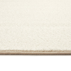 Sense Pumice Stone Washable Rug Runner- a 100% recycled polyester rug runner in cream.