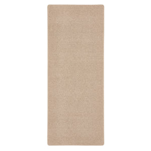 Sense Beige Washable Rug Runner- a 100% recycled polyester rug runner in a solid beige colour.