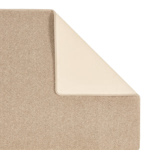 Sense washable rug in beige- a 100% recycled polyester rug.