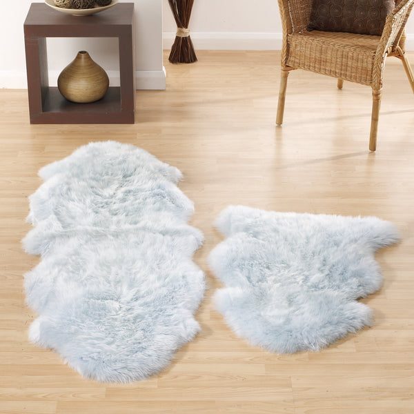 Genuine Sheepskin Rug Duck Egg 2