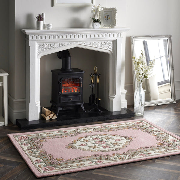 Shensi Aubusson Rug Lifestyle in Pink 7