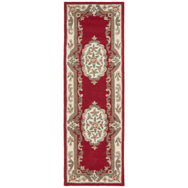 Shensi Aubusson Runner in Wine 2