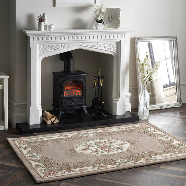 Shensi Aubusson Rug Lifestyle in Beige 2