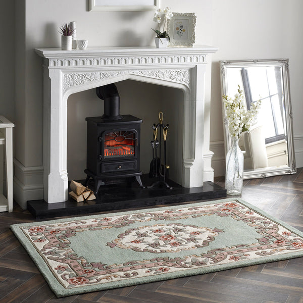Shensi Aubusson Rug Lifestyle in Green 8