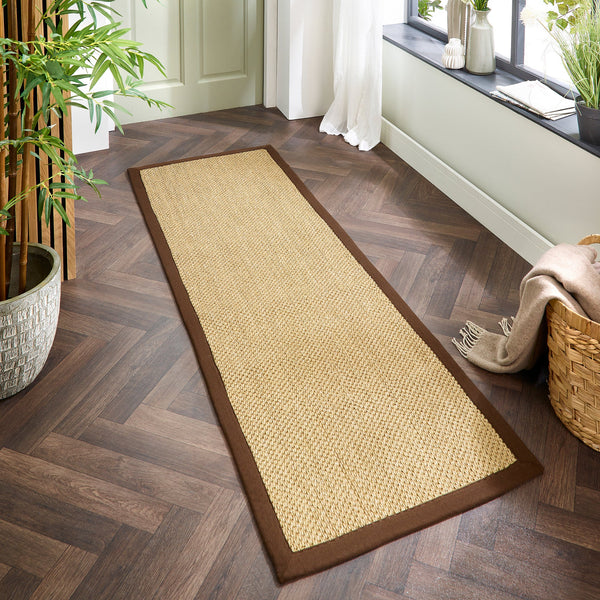Sisal Runner Natural with Dark Brown Border 6