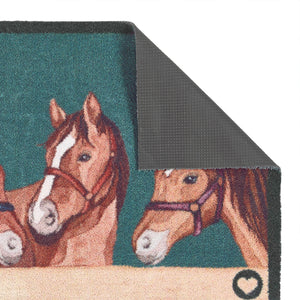 Stable Horses Washable Doormat 4