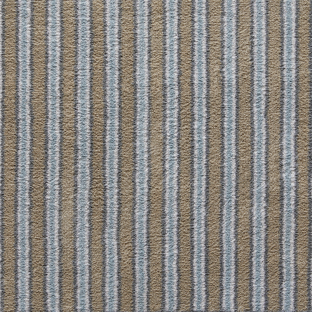 Stripe 83 Beige Blue Washable Doormat 3