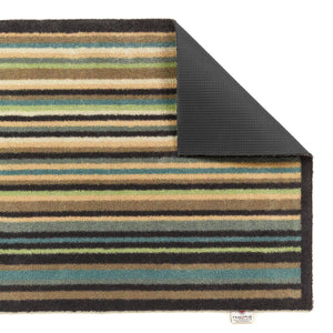 Stripe 84 Blue Green Washable Doormat 6