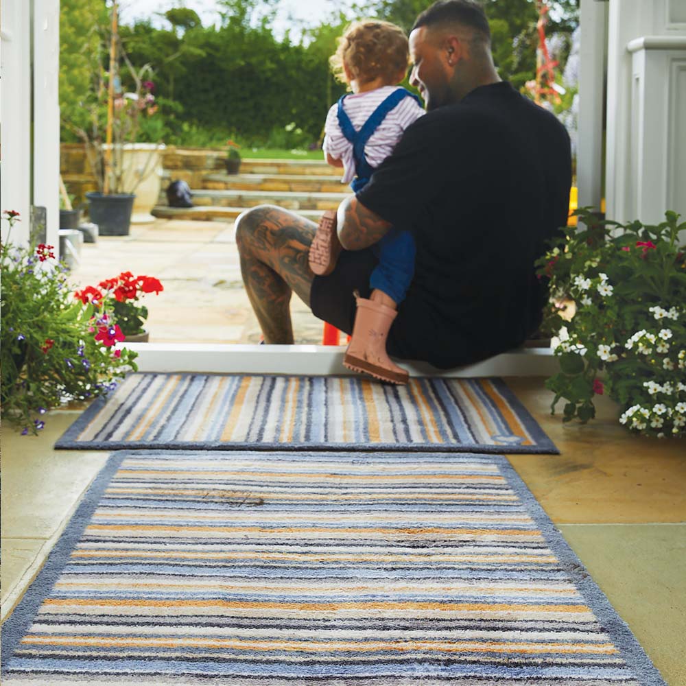Stripe 86 Washable Doormat