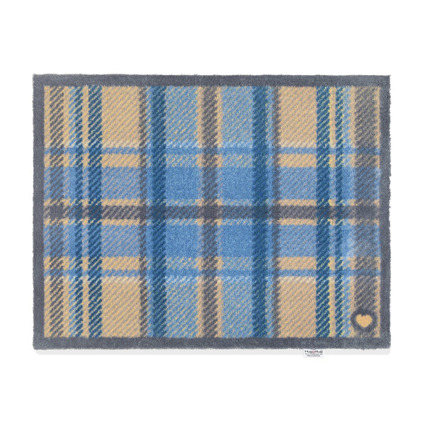 Tartan - Blue Washable Doormat 1