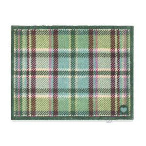 Tartan - Green Washable Doormat 1