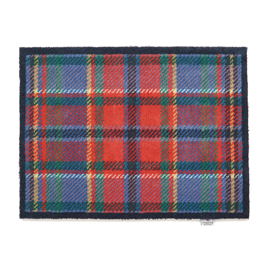 Tartan - Red/Blue Washable Doormat 1